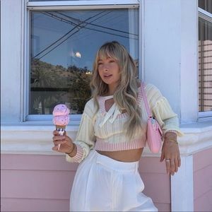 NWT For Love & Lemons cropped sweater !